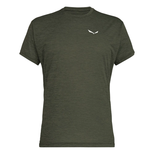 Męska Koszulka Trekkingowa Salewa PUEZ MELANGE DRY M S/S TEE - faded green melange