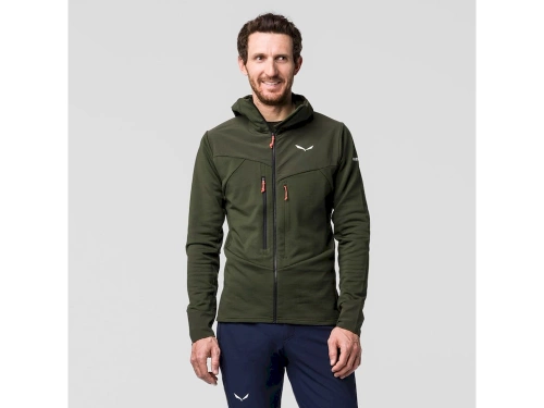 Męska bluza polarowa Salewa Agner Pl M Hd Jacket - dark olive/0910