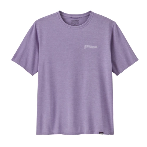 Męski T-Shirt Szybkoschnący Patagonia M's Cap Cool Daily Graphic Shirt - Waters - Forgotten Island: Concrete Purple X-Dye