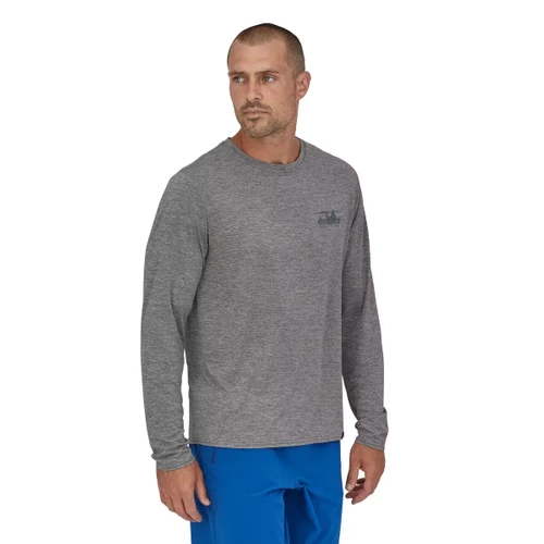 Męska Koszulka z Długim Rekawem Patagonia M's L/S Cap Cool Daily Graphic Shirt - '73 Skyline: Feather Grey
