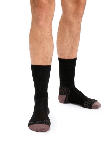 Skarpetki Icebreaker M Hike+ Medium Crew - black/mink/monsoon
