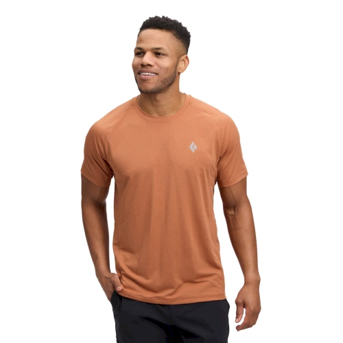Męski T-Shirt Black Diamond M Lightwire Ss Tech Tee - Moab Brown