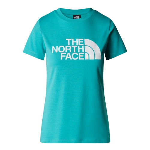 Damska Koszulka Bawełniana The North Face W Ss Easy Tee - Vistula Blue/TNF White