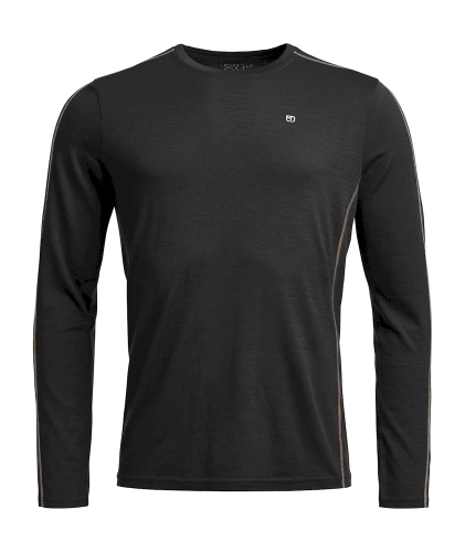 Męska Koszulka Termiczna Ortovox 185 ROCK'N'WOOL LONG SLEEVE M - black raven