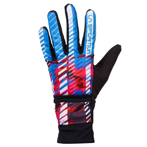 Damskie Rękawice Biegowe La Sportiva Winter Running Gloves Evo - Malibu Blue/Hibiscus
