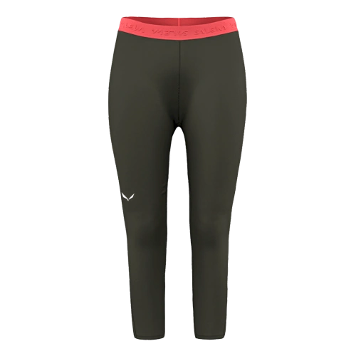 Damskie Getry z Merino Salewa Cristallo Warm Amr W 3/4Tight - dark olive