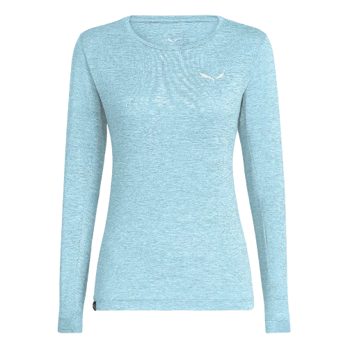 Koszulka Salewa Puez Melange Dry W L/S Tee - air blue melange