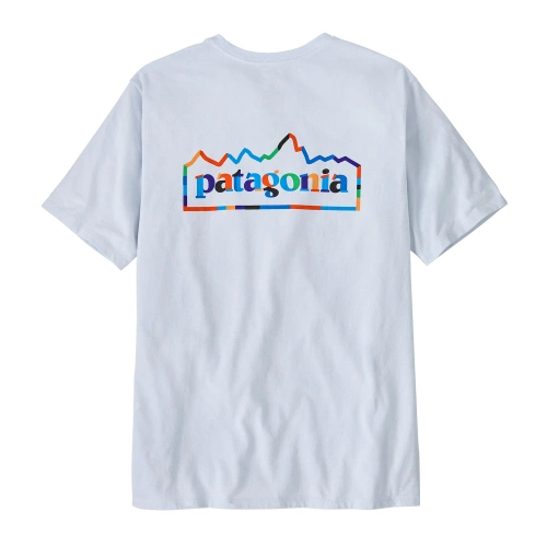 Męski T-Shirt z Logo Patagonia M's Unity Fitz Responsibili-Tee - White