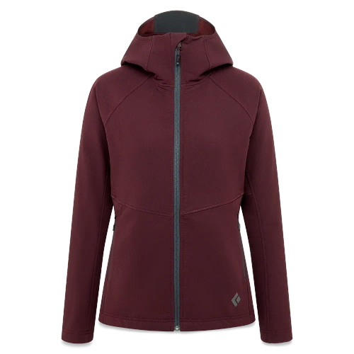 Lekka Bluza Damska Black Diamond W Element Hoody - Bordeaux