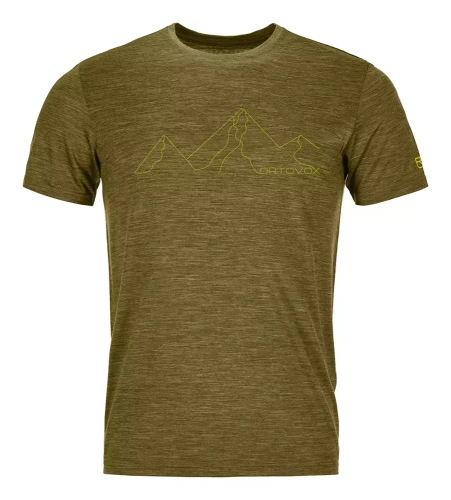 Oddychająca Koszulka Męska Ortovox 150 Cool Mountain Face Ts M - green moss blend