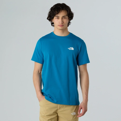 Męska Koszulka z Bawełną The North Face M SS SIMPLE DOME TEE - dusk blue