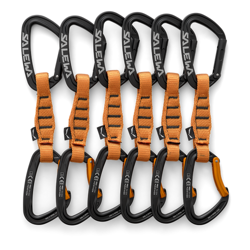 Zestaw Ekspresów Salewa Ortles Str/Bnt 110 Qd 6 Pack - black/orange