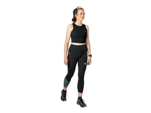 Damskie Legginsy Sportowe Dynafit Trail 7/8 Tights W - black out jadelite