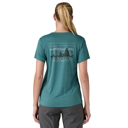Lekka Koszulka Patagonia W's Cap Cool Daily Graphic Shirt - '73 Skyline: Wetland Blue X-Dye
