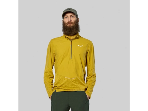 Męska Koszulka do Hikingu Salewa PEDROC DRY WIND HZ TEE M - olive oil
