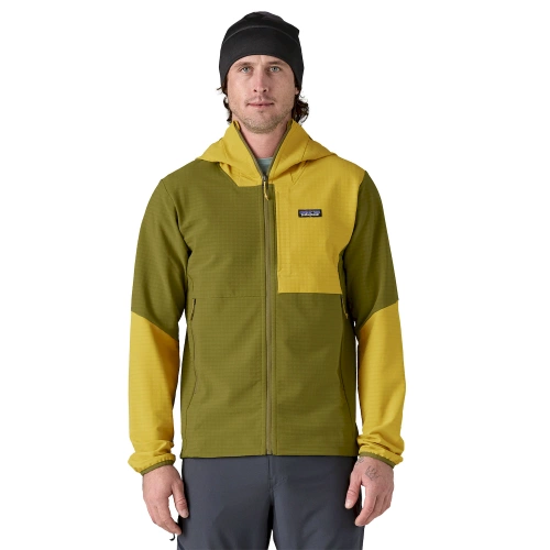 Polar Męski Trekkingowy Patagonia M's R1 TechFace Hoody - Graze Green