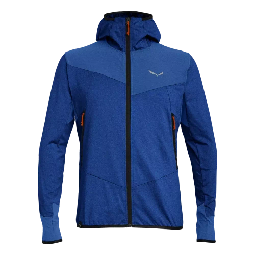 Męski polar wspinaczkowy Salewa AGNER HYBRID PL/DST M FZ HDY - electric melange