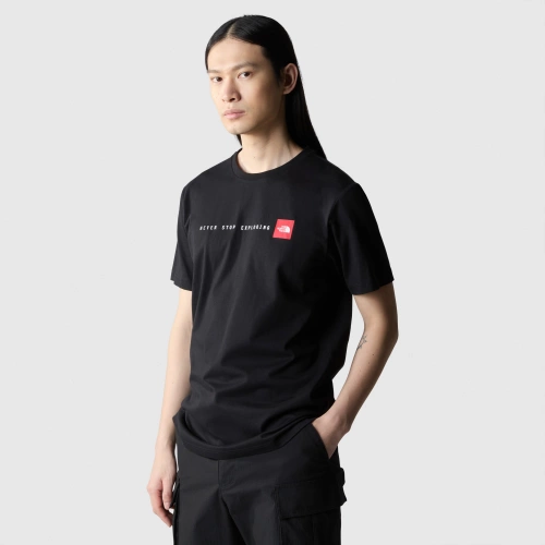 Męski T-Shirt Bawełniany The North Face M S/S Never Stop Exploring Tee - Tnf Black