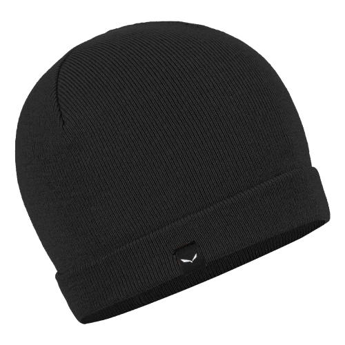 Czapka na zimę z Merino Salewa Puez Am Beanie - black out