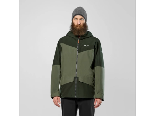 Męska Kurtka Przeciwdeszczowa Salewa PUEZ GTX 2L EPE JACKET M - dark olive/5a50