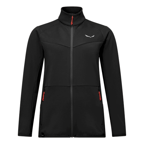 Damski Polar do Trekkingu  Salewa Puez Cammino Pl Jkt W - black out