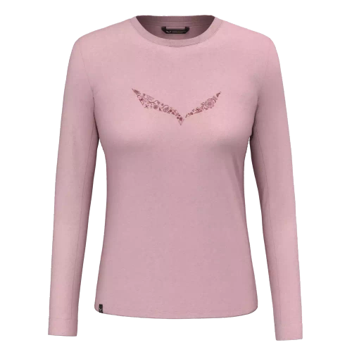 Koszulka Salewa Solidlogo Dry W L/S Tee - zephyr