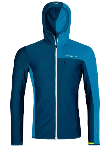 Polar z Kapturem Ortovox Fleece Light Grid Hooded Jacket M - petrol blue