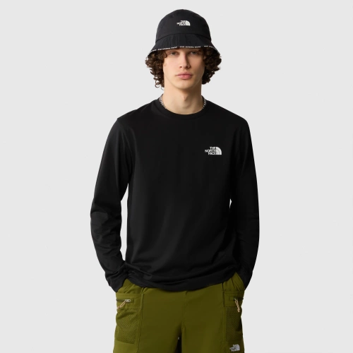 Męska Koszulka z Długim  Rękawem The North Face M L/S Simple Dome Tee - Tnf Black