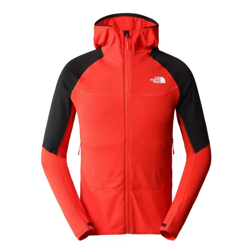 Polar z Kapturem The North Face M Bolt Polartec Hoodie - Fiery Red/TNF Black