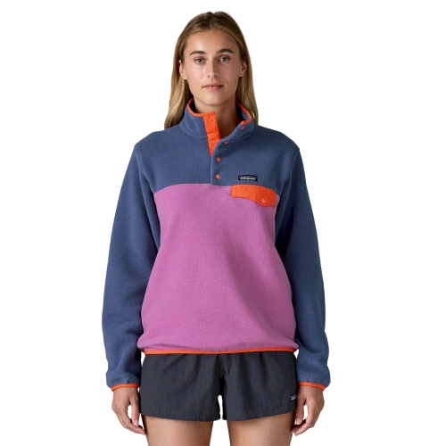 Damski Polar Patagonia W's LW Synch Snap-T P/O - Nickel w/Permafrost Purple