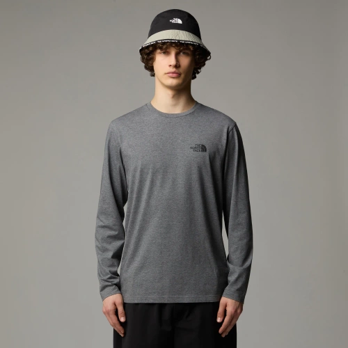 Koszulka męska z dł. rękawem The North Face M L/S SIMPLE DOME TEE - tnf medium grey heather